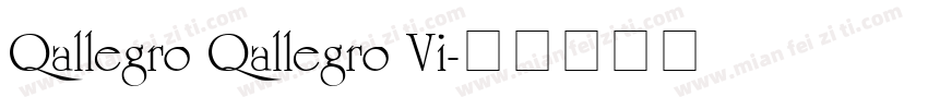 Qallegro Qallegro Vi字体转换